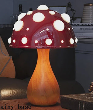 Amanita Paddenstoel Lamp met LED - Sfeervolle Decoratie voor Woonkamer & Nachtkastje