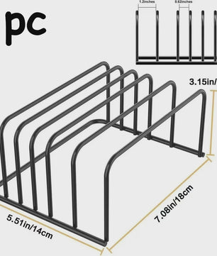 5-laags Keuken Snijplankhouder & Pannendeksel Organizer - Metaal