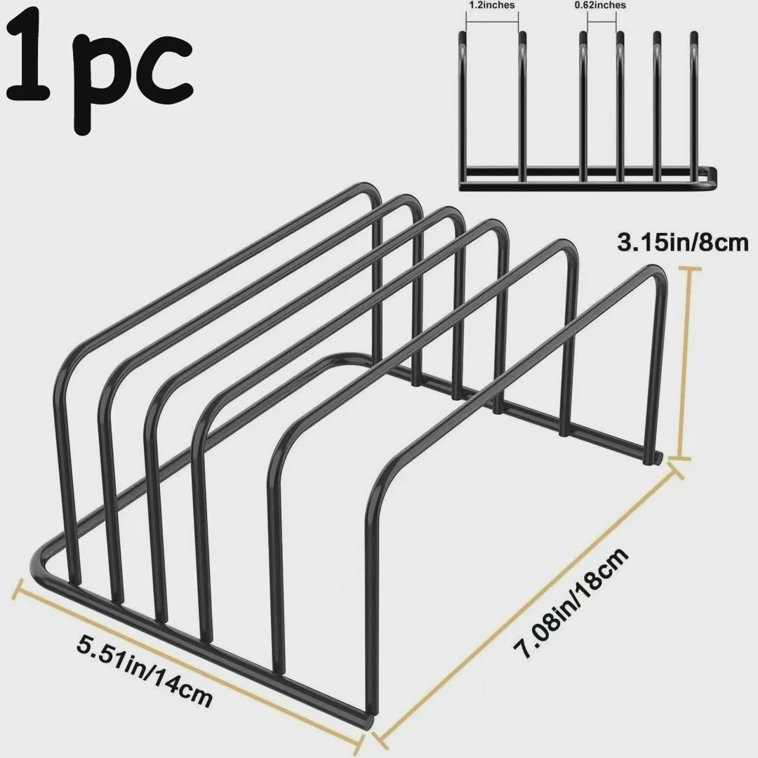 5-laags Keuken Snijplankhouder & Pannendeksel Organizer - Metaal