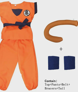 Son Goku Kinder Cosplay Kostuum - Anime Dragon Ball Z Outfit voor Feestjes & Halloween