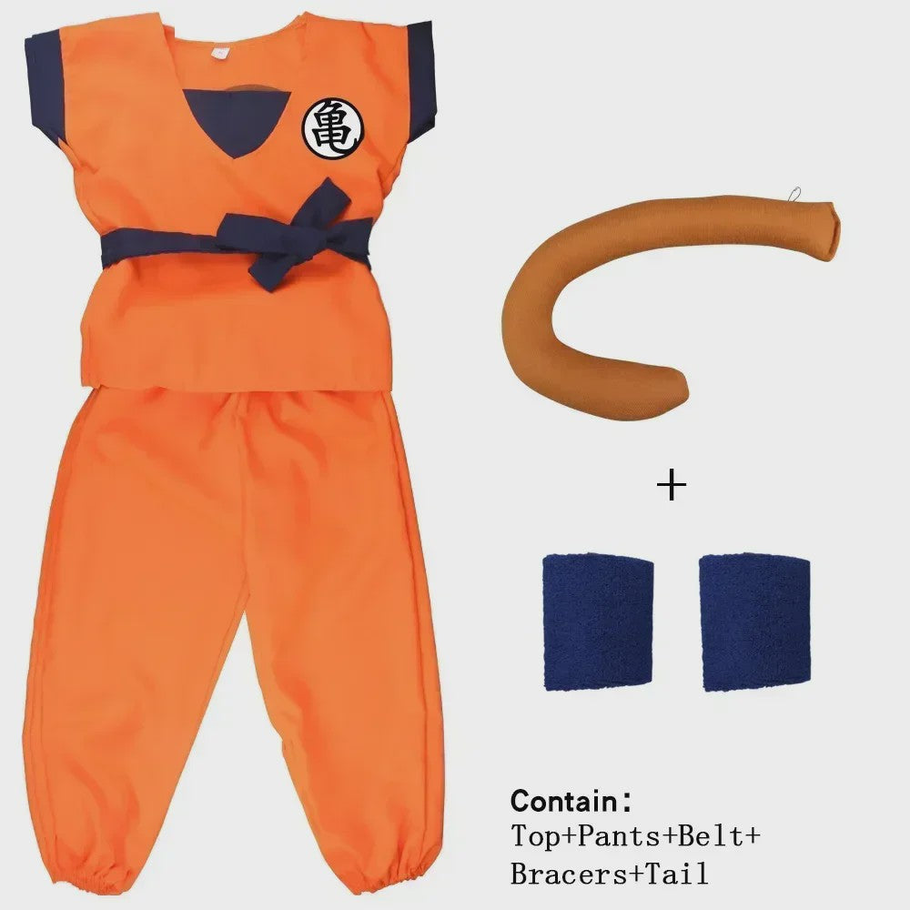 Son Goku Kinder Cosplay Kostuum - Anime Dragon Ball Z Outfit voor Feestjes & Halloween