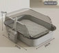 Semi-Gesloten Kattenbak met Hoge Randen - Spatwaterdicht en Ruim Toilet voor Kittens