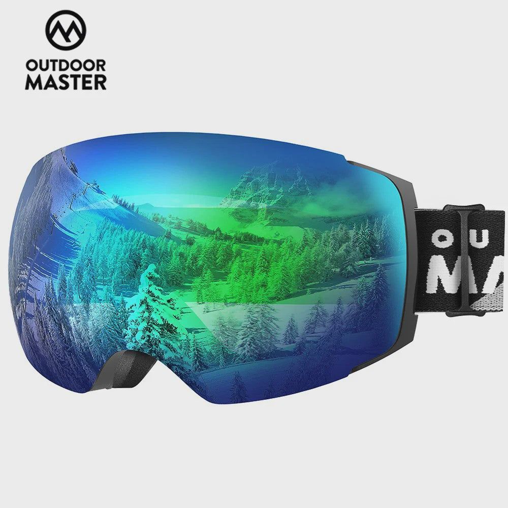 OutdoorMaster PRO Ski Goggles: Verwisselbare HD Lens, UV400, Anti-Fog, Over-The-Glasses