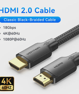 Vention HDMI 2.0 Kabel 4K@60Hz - 18Gbps Hoge Snelheid met Dolby Vision voor Laptop, PS5 & TV