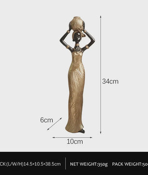 Afrikaanse Retro Decoratie Beeldjes - Stijlvolle Figuren voor Huis en Kast