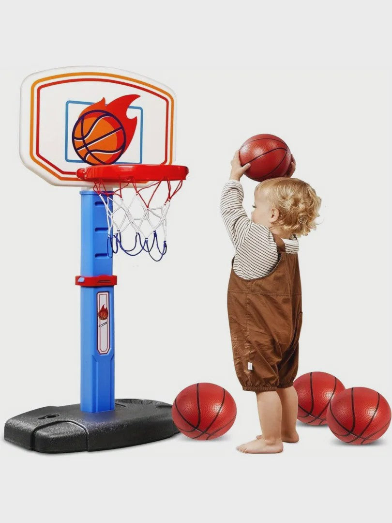 Verstelbare Peuter Basketbal Arcade Set met 4 Ballen - Leuk Cadeau voor Kinderen