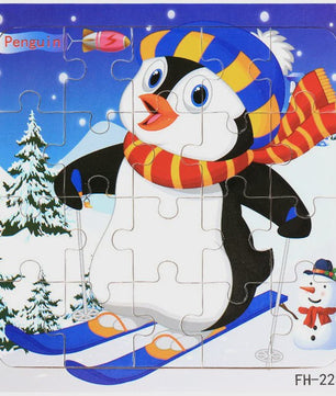 Houten 3D Puzzel Set - 20 Stuks - Dieren & Voertuigen - Educatief Montessori Speelgoed voor Kinderen 3-6 Jaar