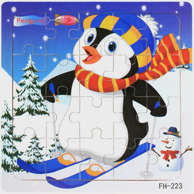 Houten 3D Puzzel Set - 20 Stuks - Dieren & Voertuigen - Educatief Montessori Speelgoed voor Kinderen 3-6 Jaar