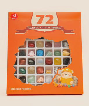 72 Delige Set Natuurlijke Kristallen en Edelstenen - Cadeaubox