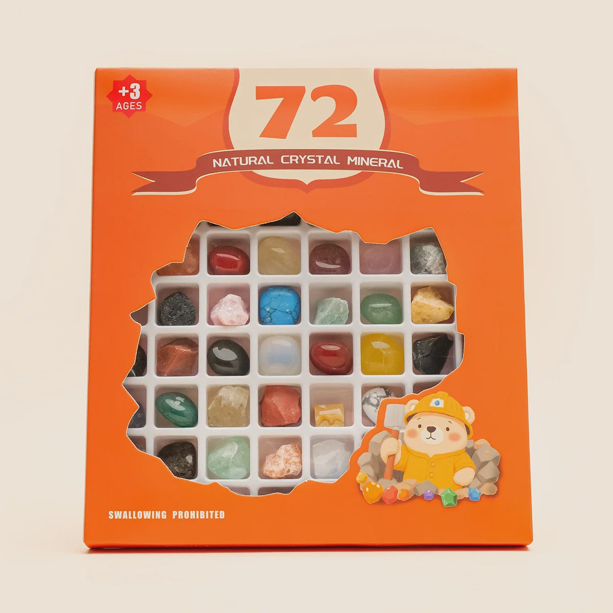 72 Delige Set Natuurlijke Kristallen en Edelstenen - Cadeaubox