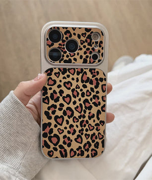 Luxe Leopard Print Telefoonhoesje voor iPhone - Schokbestendig met Bumper