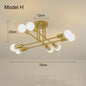 Nordic Stijl Plafondlamp Zwart/Goud - Minimalistische Hanglamp voor Slaapkamer & Woonkamer