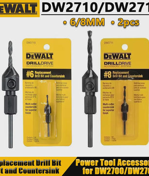 DEWALT DW2710/DW2711/DW2712 Vervangende Boor- en Verzinkset 6/8/10MM