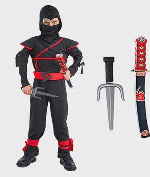 Stoer Ninja Kostuum Jongens met Spada en Shuriken - Halloween & Feest
