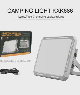 Oplaadbare Kampeerlamp Super Fel Werklicht met Magneet & Powerbank Functie