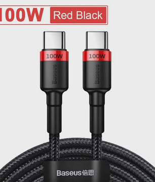 Baseus USB-C naar USB-C Kabel 100W PD Snellader - Geschikt voor iPhone, MacBook, Samsung & Xiaomi