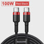 Baseus USB-C naar USB-C Kabel 100W PD Snellader - Geschikt voor iPhone, MacBook, Samsung & Xiaomi