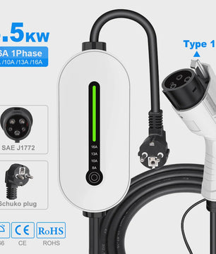 IPENGEN EV Laadstation Type 2/Type 1/GBT - 16A Wallbox EVSE Oplader
