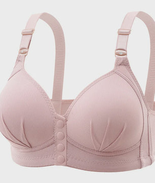 Comfortabele Push-Up Bh met Voorsluiting en Verstelbare Bandjes - Grote Maten
