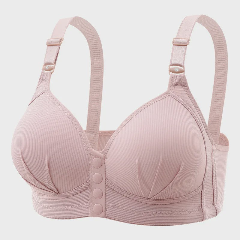 Comfortabele Push-Up Bh met Voorsluiting en Verstelbare Bandjes - Grote Maten