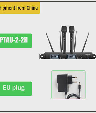 Phenyx Pro PTAU-2 True Diversity Draadloos Microfoon Systeem met ID Lock & Auto Scan