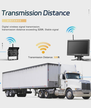 7" HD Draadloze Achteruitrijcamera met Nachtzicht en Waterdichte Monitor voor Vrachtwagen & Bus
