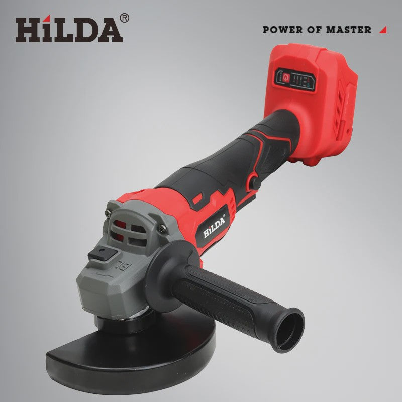 HILDA 125mm Accu Haakse Slijper - Krachtig en Snoerloos Polijsten