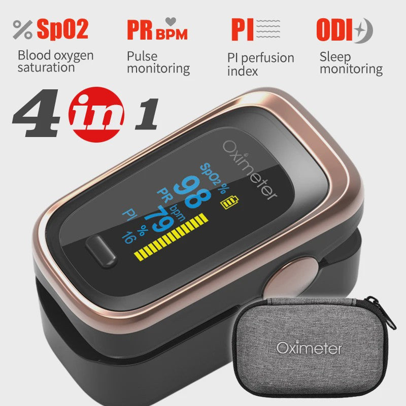 Vinger Pulse Oximeter met OLED Display - Meet Zuurstofsaturatie & Hartslag
