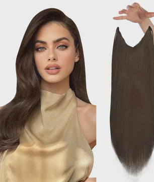 VeSunny Invisble Wire Hair Extensions - Remy Menselijk Haar, Balayage Kleuren, 1 Stuk