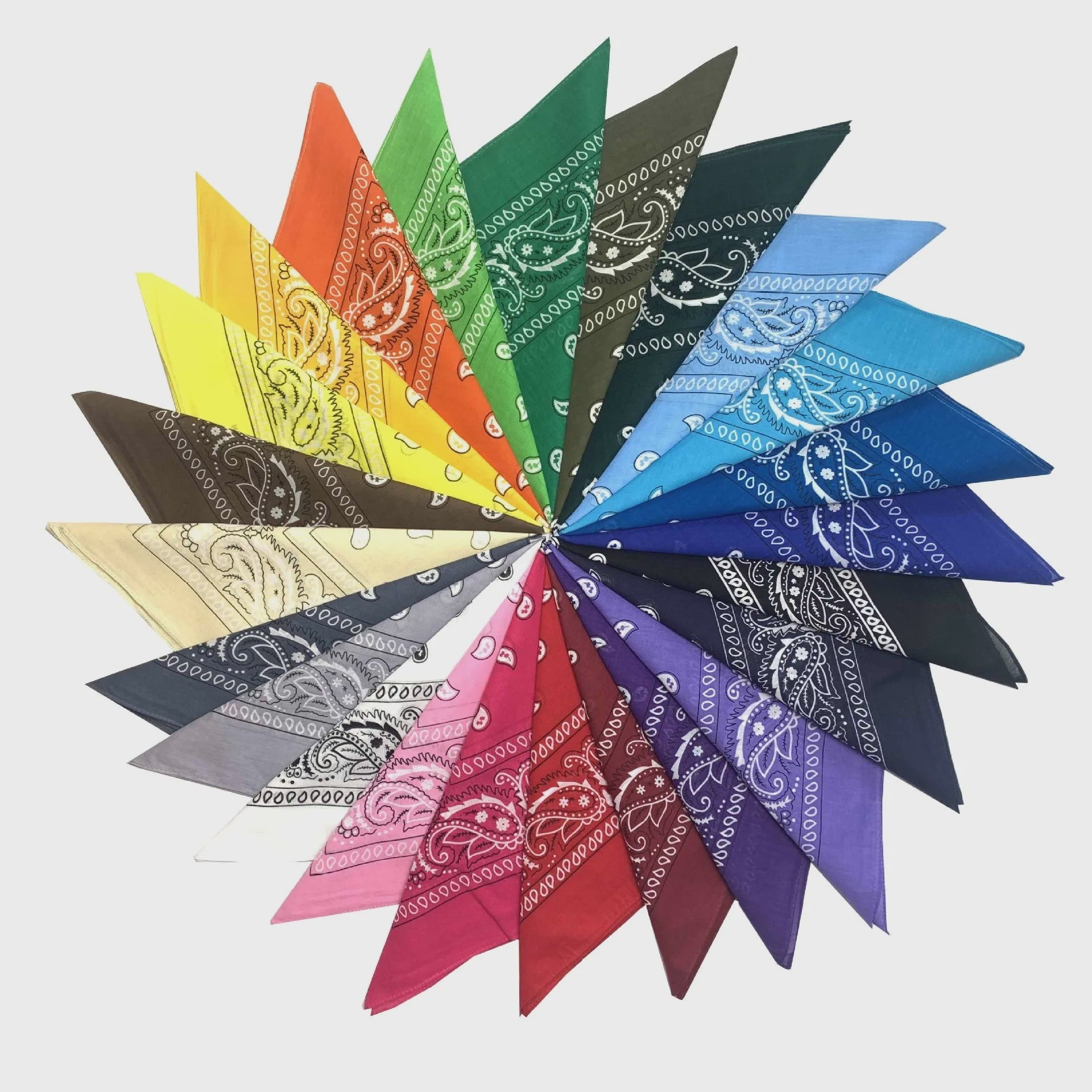 20-delige Set Paisley Bandana Sjaaltjes - Kleurrijk & Veelzijdig voor Mannen en Vrouwen