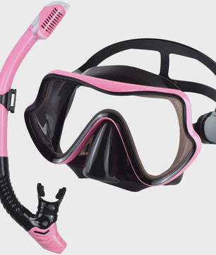 Professionele Duikbril en Snorkel Set voor Volwassenen - Panoramisch Zicht & Duurzaam Gehard Glas