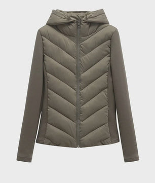 Dames Patchwork Jas met Capuchon - Stijlvol & Comfortabel