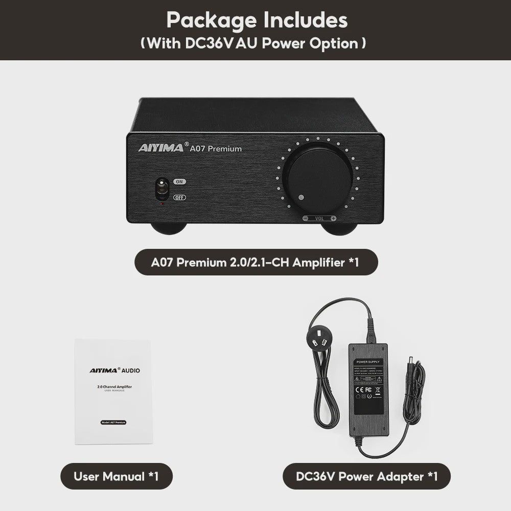 AIYIMA A07 Premium TPA3255 Klasse D Versterker - 2x 300W Krachtig Hifi Geluid