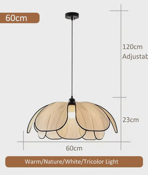 Retro Rotan Bloem Hanglamp - Sfeervolle Verlichting voor Woonkamer, Slaapkamer & Eetkamer