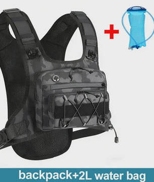 Tactisch Borstvest met Hydratatie en Opbergvakken - Ideaal voor Outdoor Sporten