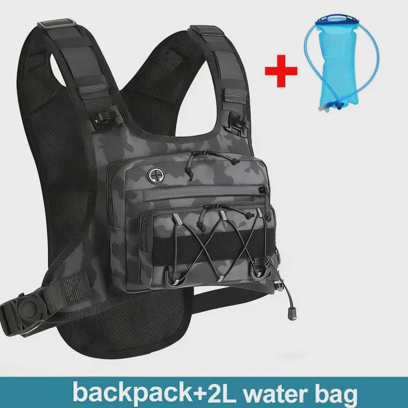 Tactisch Borstvest met Hydratatie en Opbergvakken - Ideaal voor Outdoor Sporten