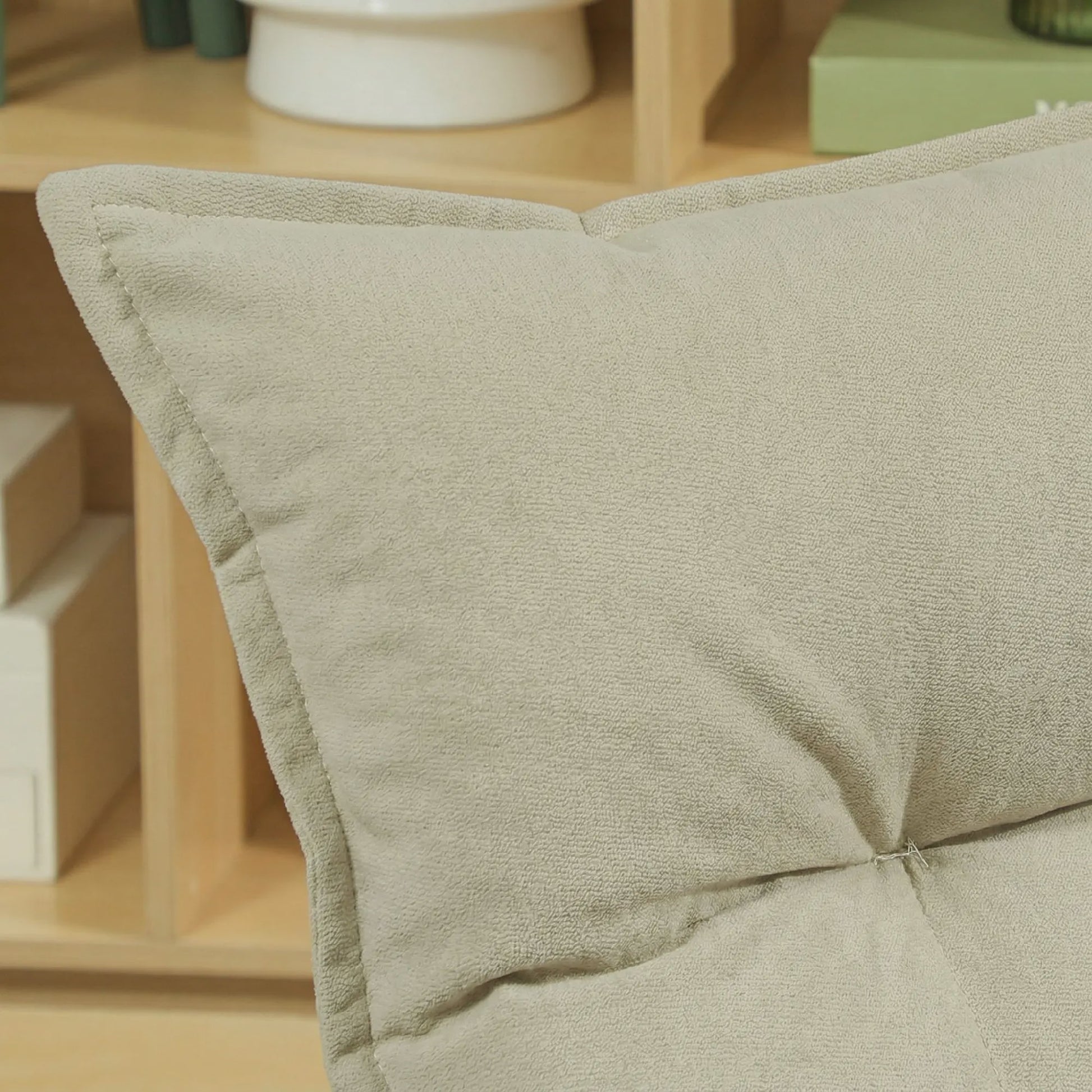 Verstelbare Draaistoel met 5 standen en zacht velours - Beige