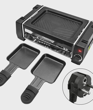 Elektrische BBQ Grill met Dubbele Laag & Verstelbare Temperatuur - Rookvrij Binnen/Buiten