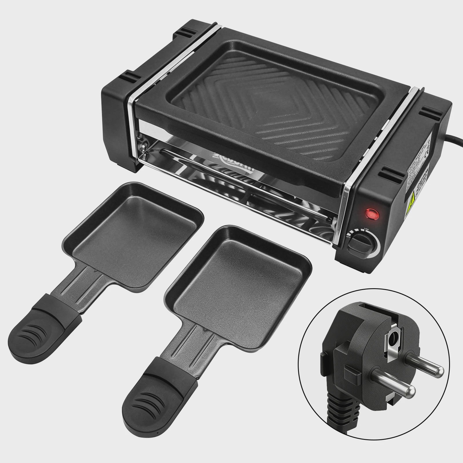 Elektrische BBQ Grill met Dubbele Laag & Verstelbare Temperatuur - Rookvrij Binnen/Buiten