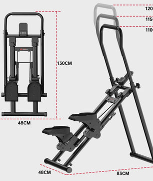 Opvouwbare Stair Stepper - Verticale Klimmachine met 3 Niveaus Weerstand voor Thuis