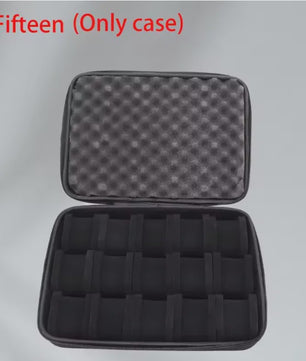 Luxe Horloge Koffer Organizer voor Heren - Draagbare Reis Etui met Anti-Beweging Bescherming