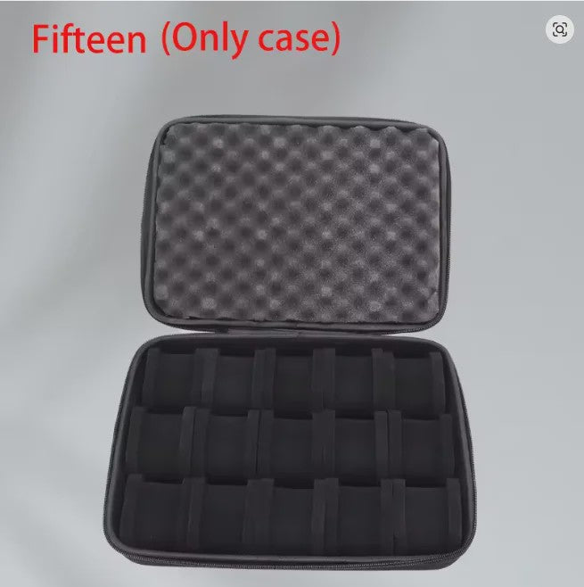 Luxe Horloge Koffer Organizer voor Heren - Draagbare Reis Etui met Anti-Beweging Bescherming