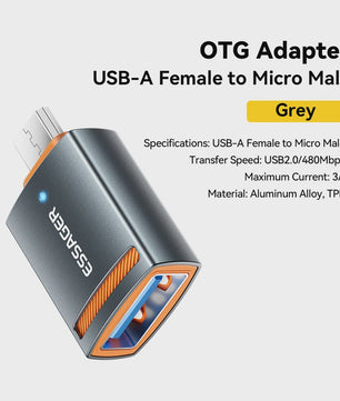 Essager USB 3.0 OTG Adapter: Type-C & USB-A naar Micro/iPhone Converter