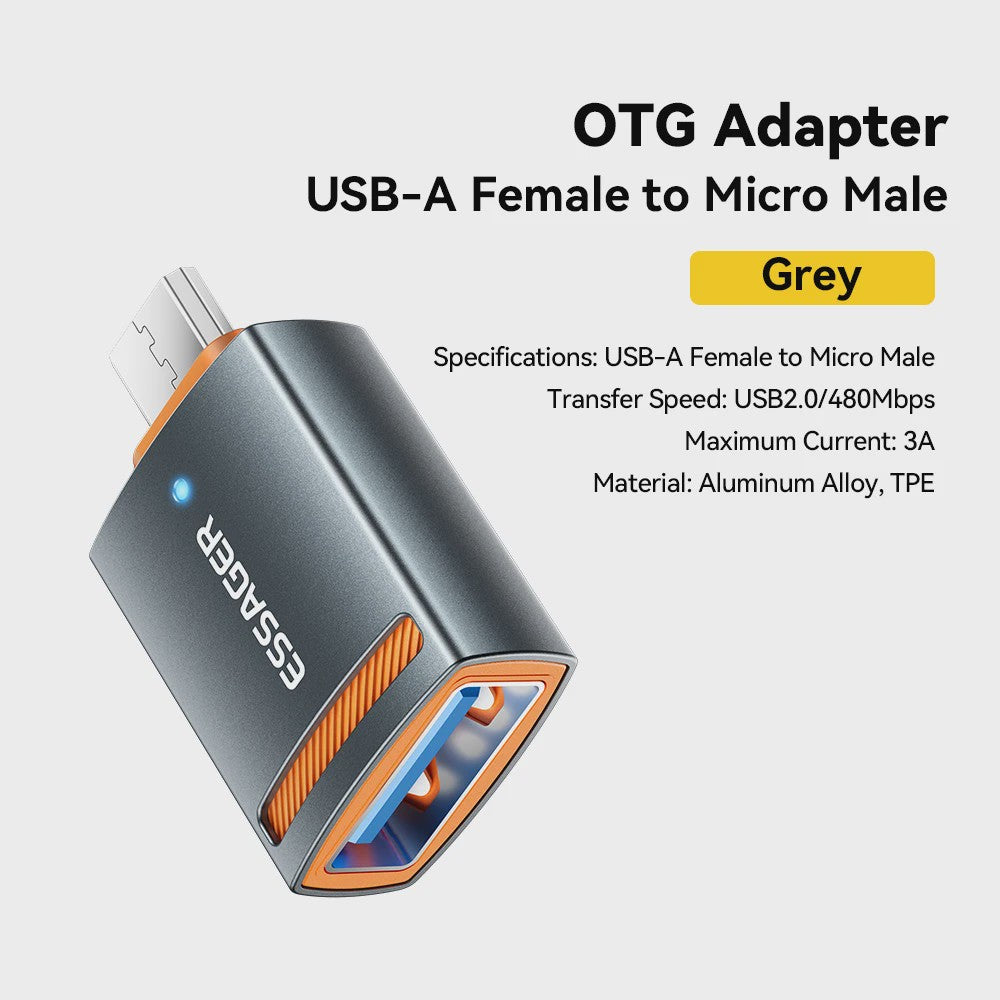 Essager USB 3.0 OTG Adapter: Type-C & USB-A naar Micro/iPhone Converter