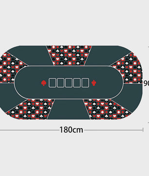 Professionele Poker Tafelmat - Anti-slip & Geluidsdempend - 120x60cm of 180x90cm