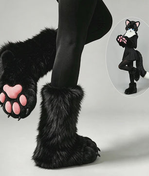 Pluche Poot Laarsjes - Cosplay & Fursuit Kattenpoot Schoenen
