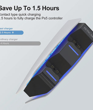 Dubbel Laadstation voor PS5 DualSense Controllers - Snel en Veilig Opladen