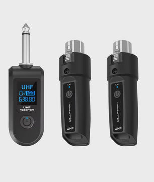 Draadloos UHF XLR Microfoon Systeem: Zender & Ontvanger voor Mixers, Gitaren & Meer
