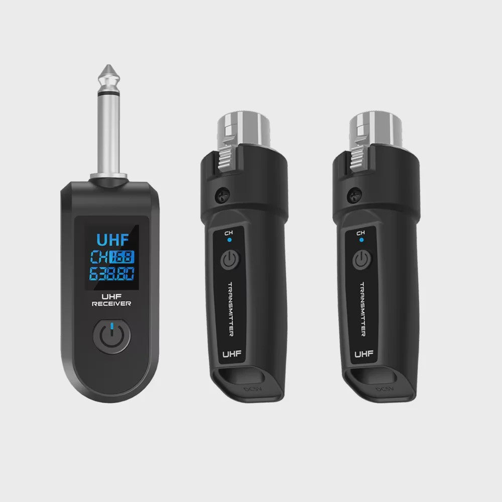 Draadloos UHF XLR Microfoon Systeem: Zender & Ontvanger voor Mixers, Gitaren & Meer