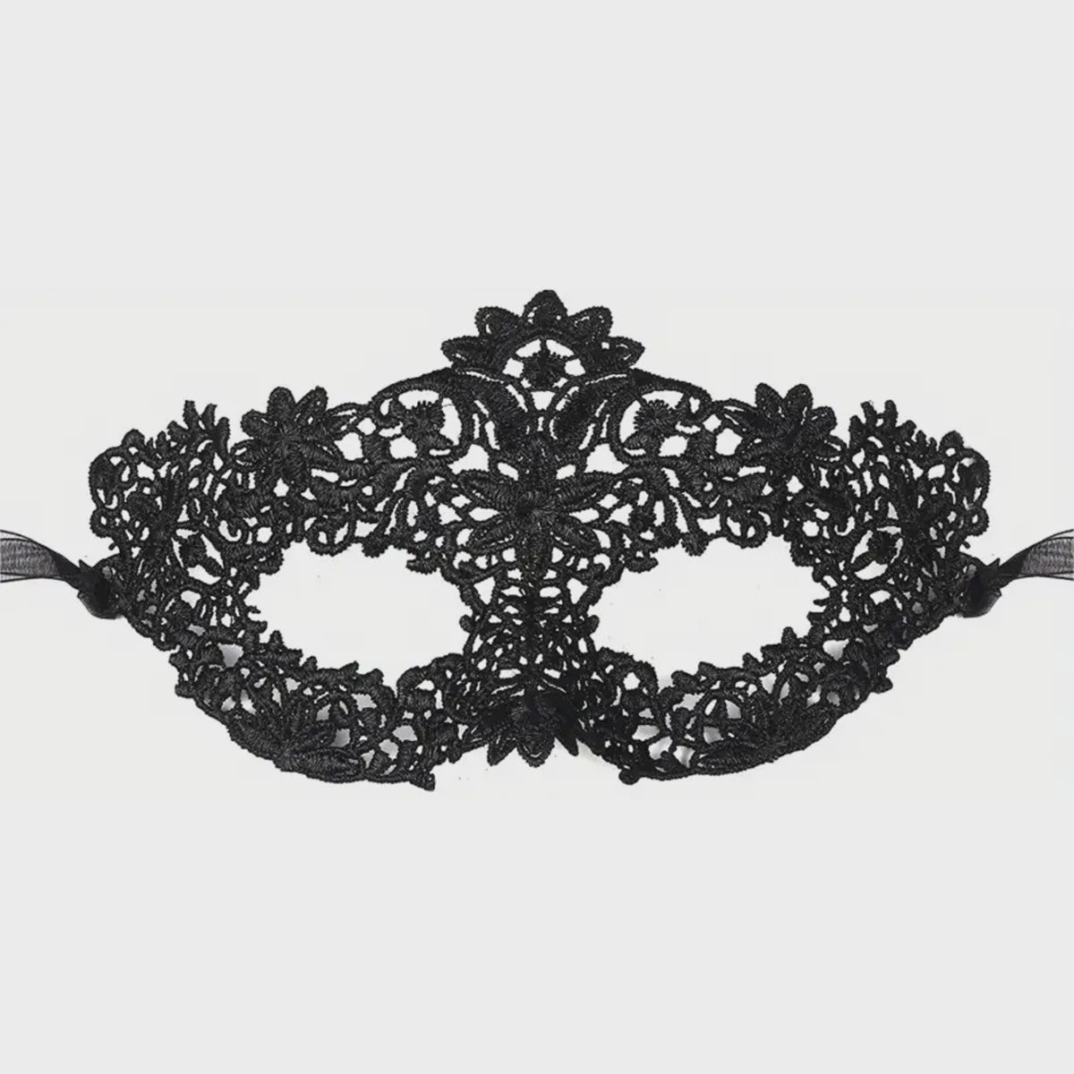 Set van 2 Elegante Zwarte Kant Maskerade Maskers voor Koppels - Venetiaans, Mardi Gras, Halloween